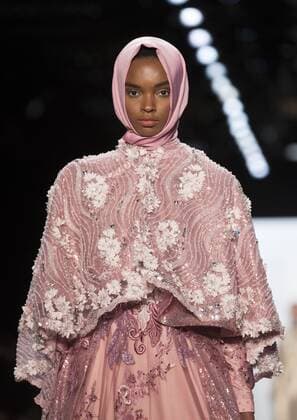 New York Fashion Week - Anniesa Hasibuan Model walks runway for Anniesa Hasibuan collection during New York Fashion week at Moynihan station  LevxRadin