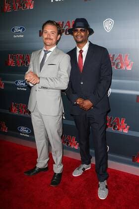 Clayne Crawford und Damon Wayans Sr., die beiden Schauspieler und Hauptdarsteller bei der Lethal Weapon Serien Premiere am 12.09.2016 in Los Angeles Lethal Weapon TV Series Season 1 Premiere in Los Angeles, 2016 