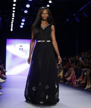 A model walks on the runway at the Comme Tu Es fashion show during New York Fashion Week: The Shows at The Dock, Skylight at Moynihan Station in New York City on September 13, 2016.  NYP20160913511 JOHNxANGELILLO