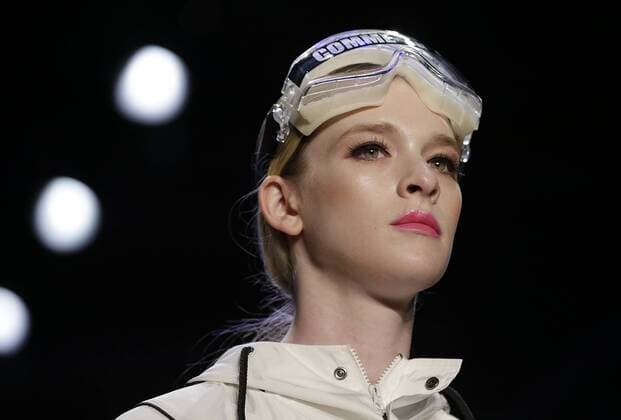 A model walks on the runway at the Comme Tu Es fashion show during New York Fashion Week: The Shows at The Dock, Skylight at Moynihan Station in New York City on September 13, 2016.  NYP20160913503 JOHNxANGELILLO