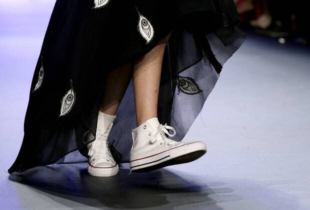 A child model walks on the runway at the Comme Tu Es fashion show during New York Fashion Week: The Shows at The Dock, Skylight at Moynihan Station in New York City on September 13, 2016.  NYP20160913510 JOHNxANGELILLO