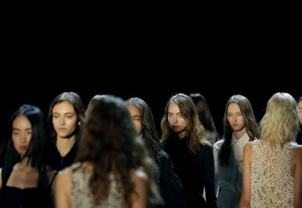 Models walk on the runway Vera Wang Collection fashion show at New York Fashion Week: The Shows at The Arc, Skylight at Moynihan Station in New York City on September 13, 2016.  NYP20160913522 JOHNxANGELILLO