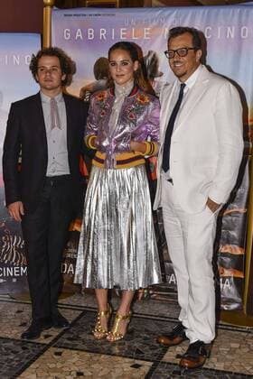 Milan Presentation film Summer on him by Gabriele Muccino Pictured: Brando Pacato Matilda Lutz Gabriele Muccino  Copyright: xRiccardoxGiordanoxFotosickix