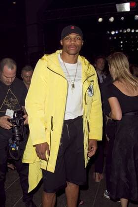 September 12, 2016 - New York, NY, U.S. - NY, NY September 12, 2016 : Russell Westbrook front row at The DKNY Spring Summer 2017 fashion show at The Highline during Fashion week on September 12, 2016 New York U.S. - ZUMAs49_