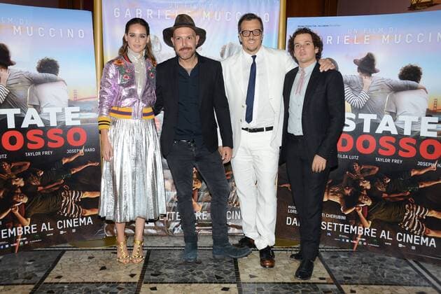 Milan, before the film Summer on him by GabrieleMuccino. pictured: Brando Pacitto, Matilda Lutz Gabriele Muccino, Jack Jaselli  Copyright: xManuelexMangiarottix
