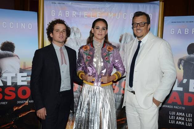Milan, before the film Summer on him by GabrieleMuccino. pictured: Brando Pacitto, Matilda Lutz Gabriele Muccino  Copyright: xManuelexMangiarottix