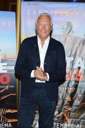 Milan, before the film Summer on him by GabrieleMuccino. pictured: Giorgio Armani  Copyright: xManuelexMangiarottix