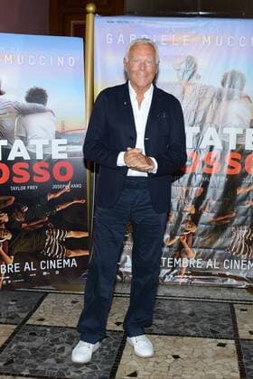 Milan, before the film Summer on him by GabrieleMuccino. pictured: Giorgio Armani  Copyright: xManuelexMangiarottix