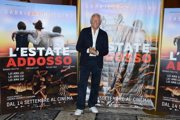 Milan, before the film Summer on him by GabrieleMuccino. pictured: Giorgio Armani  Copyright: xManuelexMangiarottix