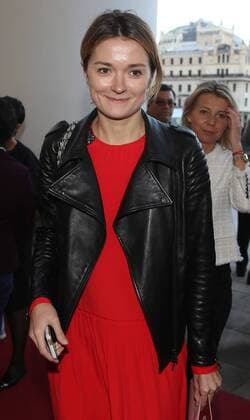 MOSCOW, RUSSIA - SEPTEMBER 13, 2016: Actress Nadezhda Mikhalkova at Moscow s Bolshoi Theatre where a production of Giuseppe Verdi s opera Simon Boccanegra is to be presented by the Teatro alla Scala (Milan s grand opera house) as part of the 2016 Chereshnevy Les Open Art Festival. Artyom Korotayev TASS  TS03116C