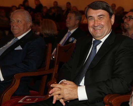 MOSCOW, RUSSIA - SEPTEMBER 13, 2016: President Putin s adviser Igor Levitin (R) and head of the Russian Olympic Committee s Anti-doping Commission Vitaly Smirnov (L) at Moscow s Bolshoi Theatre where a production of Giuseppe Verdi s opera Simon Boccanegra is to be presented by the Teatro alla Scala (Milan s grand opera house) as part of the 2016 Chereshnevy Les Open Art Festival. Artyom Korotayev TASS  TS03116D