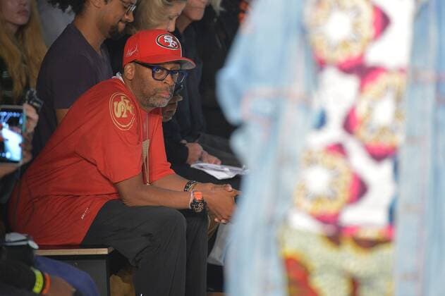 Shelton Jackson Spike Lee sits on the front row at the XULY.B?t show during New York Fashion Week: The Shows at The Dock, Skylight at Moynihan Station in New York City on September 14, 2016.  NYP201614020034 ANDREAxHANKS