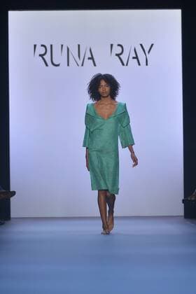 A model walks on the runway at the Runa Ray show during New York Fashion Week: The Shows at The Dock, Skylight at Moynihan Station in New York City on September 14, 2016.  NYP201614020057 ANDREAxHANKS