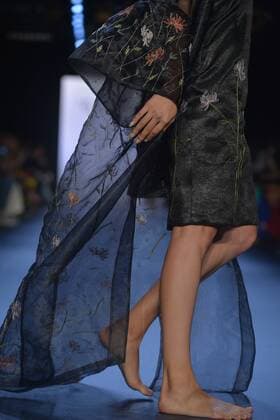 A model walks on the runway at the Runa Ray show during New York Fashion Week: The Shows at The Dock, Skylight at Moynihan Station in New York City on September 14, 2016.  NYP201614020059 ANDREAxHANKS