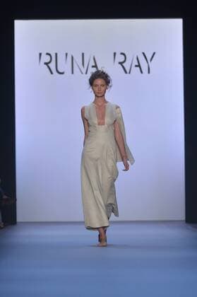 A model walks on the runway at the Runa Ray show during New York Fashion Week: The Shows at The Dock, Skylight at Moynihan Station in New York City on September 14, 2016.  NYP201614020050 ANDREAxHANKS