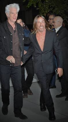 Director Jim Jarmusch (L) and singer Iggy Pop arrive at the Toronto International Film Festival premiere of Gimme Danger at Ryerson Theatre in Toronto, Canada on September 14, 2016.  TOR2016091420 CHRISTINExCHEW