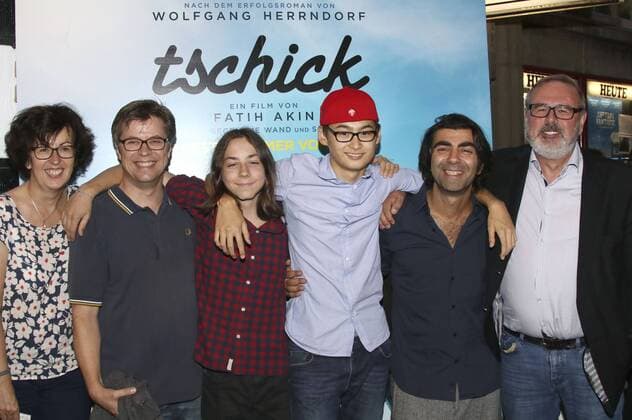 Maria Köpf, Marco Mehlitz, Tristan Goebel, Anand Batbileg, Fatih Akin und Christian Granderath bei der Premiere des Kinofilms Tschick im Abaton Kino. Hamburg, 14.09.2016 Foto:xgbrcix xFuturexImage