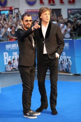 . 15 09 2016. London, United Kingdom. Sir Paul McCartney and Ringo Starr arriving at The Beatles Eight Days A Week: The Touring Years world premiere in London.  xStephenxLockx xi-Imagesx IIM-13452-0029