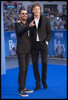 . 15 09 2016. London, United Kingdom. Ringo Starr and Sir Paul McCartney arriving at The Beatles Eight Days A Week, The Touring Years world premiere in London.  xStephenxLockx xi-Imagesx IIM-13452-0036