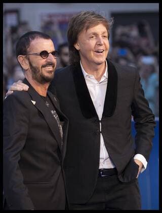 . 15 09 2016. London, United Kingdom. Ringo Starr and Sir Paul McCartney arriving at The Beatles Eight Days A Week, The Touring Years world premiere in London.  xStephenxLockx xi-Imagesx IIM-13452-0038