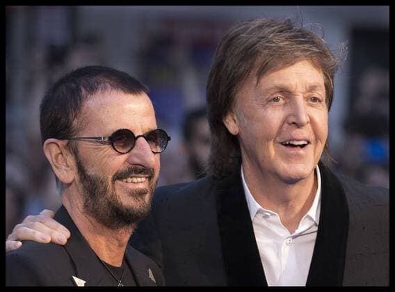 . 15 09 2016. London, United Kingdom. Ringo Starr and Sir Paul McCartney arriving at The Beatles Eight Days A Week, The Touring Years world premiere in London.  xStephenxLockx xi-Imagesx IIM-13452-0041