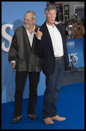 . 15 09 2016. London, United Kingdom. Terry Gilliam and Michael Palin arriving at The Beatles Eight Days A Week, The Touring Years world premiere in London.  xStephenxLockx xi-Imagesx IIM-13452-0049