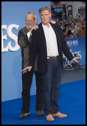 . 15 09 2016. London, United Kingdom. Terry Gilliam and Michael Palin arriving at The Beatles Eight Days A Week, The Touring Years world premiere in London.  xStephenxLockx xi-Imagesx IIM-13452-0050