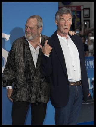 . 15 09 2016. London, United Kingdom. Terry Gilliam and Michael Palin arriving at The Beatles Eight Days A Week, The Touring Years world premiere in London.  xStephenxLockx xi-Imagesx IIM-13452-0051
