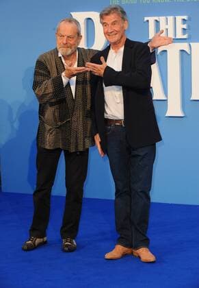 English comedians and actors Terry Gilliam and Michael Palin attending the world premiere of The Beatles: Eight Days A Week documentary, held at London s Odeon Cinema Leicester Square. SEPTEMBER 15th 2016  TSTx162987