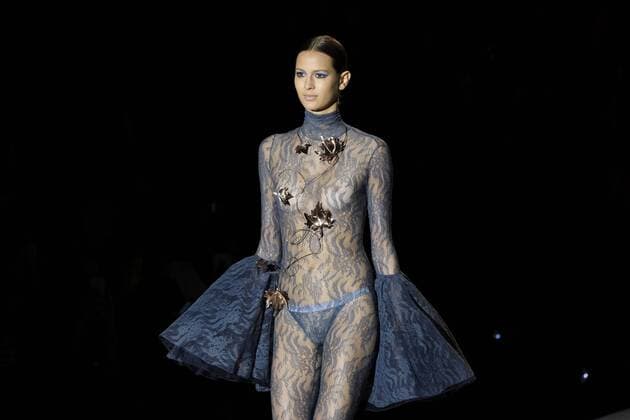 September 16, 2016 - Madrid, Madrid, Spain - A models walks during Andres Sarda Fashion Show at Madrid Fashion Week Spring Summer 2017 18 at Ifema, on September 16, 2016, in Madrid, Spain. Madrid Spain  - ZUMAn230