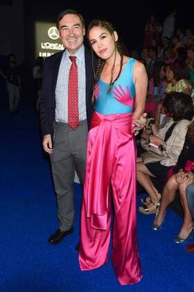 Pedro J Ramirez and Cosima Ramirez at the front row of the Agatha Ruiz de la Prada fashion Show at the Mercedes Benz Fashion Week 16 in Madrid. Cordon Press  DiegoxPuerta