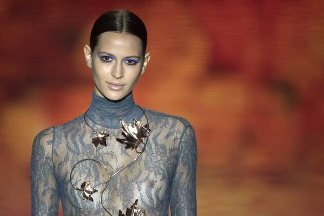 Model bei der Andres Sarda Fashion Show auf der Mercedes-Benz Fashion Week Madrid Spring Summer 2017. Madrid, 16.09.2016 Andres Sarda Model  Foto:xDyDxFotografosx xFuturexImage
