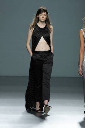 September 16, 2016 - Madrid, Spain - A model walks during Angel Schlesser Fashion Show at Madrid Fashion Week Spring Summer 2017 18 at Ifema, on September 16, 2016, in Madrid, Spain. Madrid Spain  - ZUMAn230