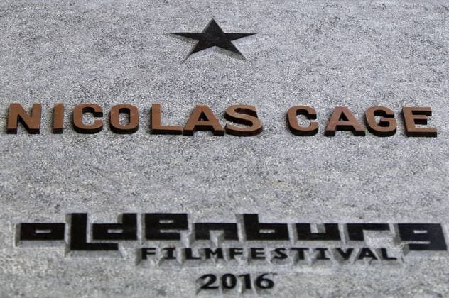 Nicolas Cage erhält einen Stern auf dem OLB-Walk of Fame auf dem 23. Internationalen Filmfest Oldenburg. Oldenburg, 16.09.2016 Foto:xgbrcix xFuturexImage