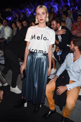 Lulu Figueroa en el front row del desfile Moises Nieto Manemane de la Mercedes Benz Fashion Week Madrid. 588 Diego Puerta Cordon Press Lulu Figueroa at the front row of Moises Nieto Manemane s fashion show at Mercedes Benz Fashion Week Madrid. Cordon Press  DiegoxPuerta