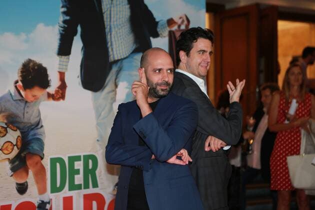 Berlin: Cinema Premiere Der Vollposten Cinema Premiere Der Vollposten in the Delphi Filmpalast in Berlin Kantstrasse. Release date is September 22, 2016. The photo shows the actor Bastian Pastewka and actor Checco Zalone  SimonexKuhlmey