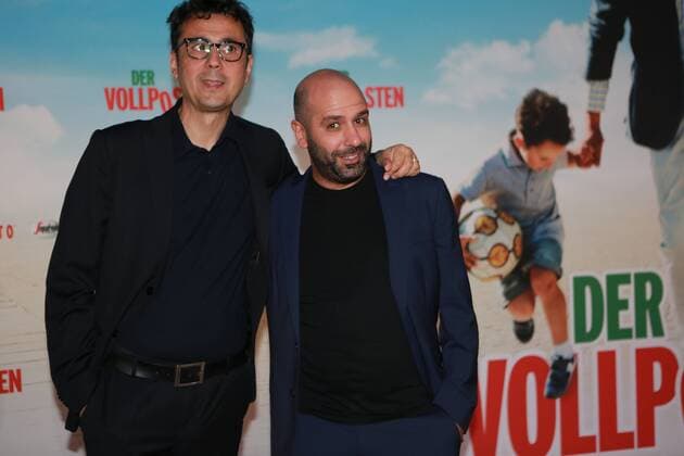 Berlin: Cinema Premiere Der Vollposten Cinema Premiere Der Vollposten in the Delphi Filmpalast in Berlin Kantstrasse. Release date is September 22, 2016. The photo shows the actor Checco Zalone and Regisseur Gennaro Nunziante  SimonexKuhlmey
