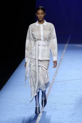 September 16, 2016 - Madrid, Spain - A model showcases designs by Moises Nieto on the runway at the Moises Nieto show during Mercedes-Benz Fashion Week Madrid Spring Summer 2017 at Ifema on September 16, 2016 in Madrid, Spain. Madrid Spain  - ZUMAn230