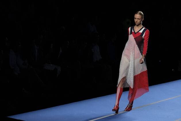 September 16, 2016 - Madrid, Spain - A model showcases designs by Moises Nieto on the runway at the Moises Nieto show during Mercedes-Benz Fashion Week Madrid Spring Summer 2017 at Ifema on September 16, 2016 in Madrid, Spain. Madrid Spain  - ZUMAn230