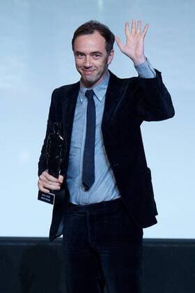 David Dewaele from Soulwax pictured during the award ceremony of the Ensors Flemish film prizes on the closing day of the tenth edition of the Oostende Film festival, Friday 16 September 2016.  NICOLASxMAETERLINCK 04933609