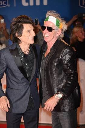 September 16, 2016 - Toronto, Ontario, Canada - The Rollings Stones guitarists KEITH RICHARDS and RONNIE WOOD attend the The Rolling Stones Ole Ole Ole: A Trip Across Latin America premiere during the 2016 Toronto International Film Festival at Roy Thomson Hall on September 16, 2016 in Toronto, Canada Toronto Canada - ZUMAv53_