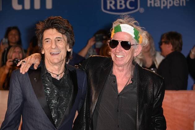 September 16, 2016 - Toronto, Ontario, Canada - The Rollings Stones guitarists KEITH RICHARDS and RONNIE WOOD attend the The Rolling Stones Ole Ole Ole: A Trip Across Latin America premiere during the 2016 Toronto International Film Festival at Roy Thomson Hall on September 16, 2016 in Toronto, Canada Toronto Canada - ZUMAv53_