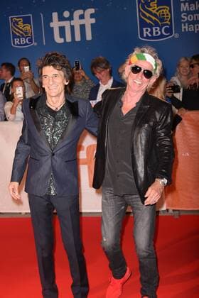 September 16, 2016 - Toronto, Ontario, Canada - The Rollings Stones guitarists KEITH RICHARDS and RONNIE WOOD attend the The Rolling Stones Ole Ole Ole: A Trip Across Latin America premiere during the 2016 Toronto International Film Festival at Roy Thomson Hall on September 16, 2016 in Toronto, Canada Toronto Canada - ZUMAv53_