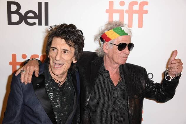 September 16, 2016 - Toronto, Ontario, Canada - The Rollings Stones guitarists KEITH RICHARDS and RONNIE WOOD attend the The Rolling Stones Ole Ole Ole: A Trip Across Latin America premiere during the 2016 Toronto International Film Festival at Roy Thomson Hall on September 16, 2016 in Toronto, Canada Toronto Canada - ZUMAv53_