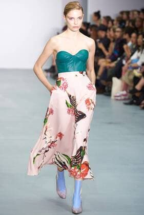 September 16, 2016 - London, England, United Kingdom - A model walks down the runway on the first day of London Fashion Week wearing Teatum Jones Spring Summer 17 collection on Sept 16th 2016. London United Kingdom  - ZUMAn230