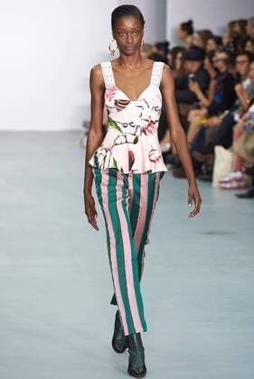 September 16, 2016 - London, England, United Kingdom - A model walks down the runway on the first day of London Fashion Week wearing Teatum Jones Spring Summer 17 collection on Sept 16th 2016. London United Kingdom  - ZUMAn230