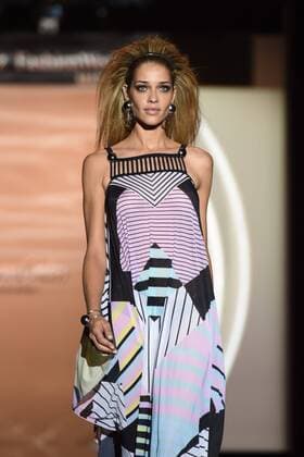 The Top Model Ana Beatriz Barros at the Dolores Cortes fashion show of Mercedes Benz Fashion Week Madrid. Cordon Press  DiegoxPuerta