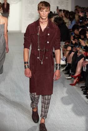 September 17, 2016 - London, United Kingdom - A model walks the runway at the DAKS designed by Filippo Scuffi show during London Fashion Week Spring Summer collections 2017 on September 16, 2016 in London, United Kingdom. London United Kingdom  - ZUMAn230