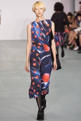 September 17, 2016 - London, United Kingdom - A model walks the runway at the Eudon Choi show during London Fashion Week Spring Summer collections 2016 2017 on September 16, 2016 in London, United Kingdom. London United Kingdom  - ZUMAn230