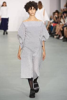 September 17, 2016 - London, United Kingdom - A model walks the runway at the Eudon Choi show during London Fashion Week Spring Summer collections 2016 2017 on September 16, 2016 in London, United Kingdom. London United Kingdom  - ZUMAn230